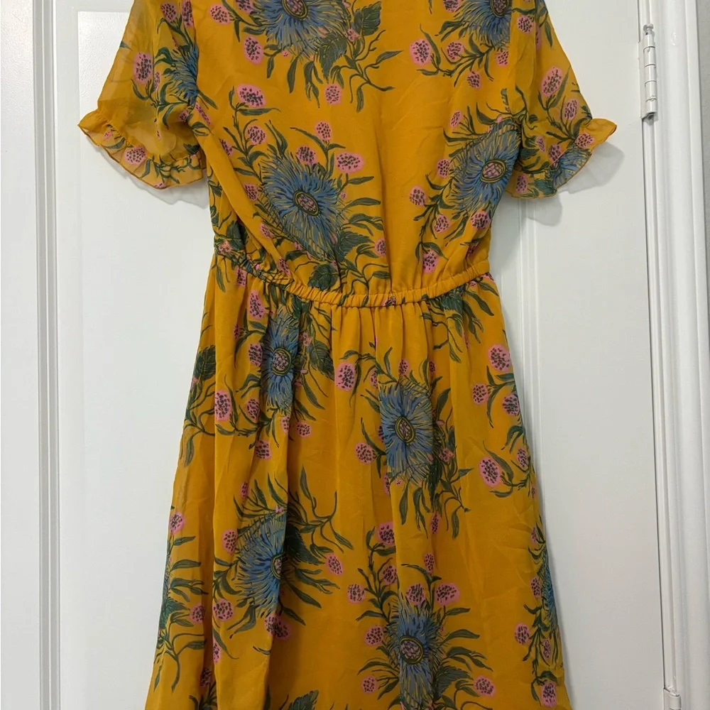 Madewell Sweetgrass Ruffle Sleeve Dress in Painted Blooms Size‎ 2 - Picture 6 of 6